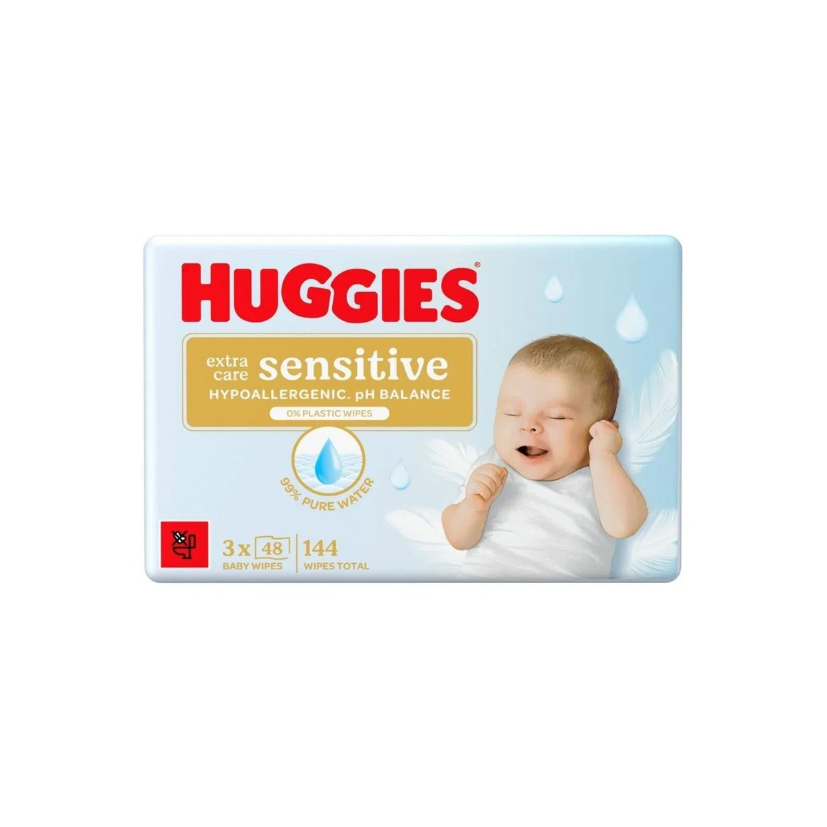 Huggies Pure Extra Sensitive Plastic Free Baby Wipes 3x48 pcs | Luxury Home Accessories | Heulog Glow