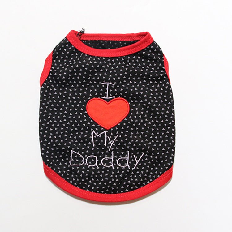 I Love My Mom And Dad Sleeveless Summer Dog Back | Luxury Home Accessories | Heulog Glow
