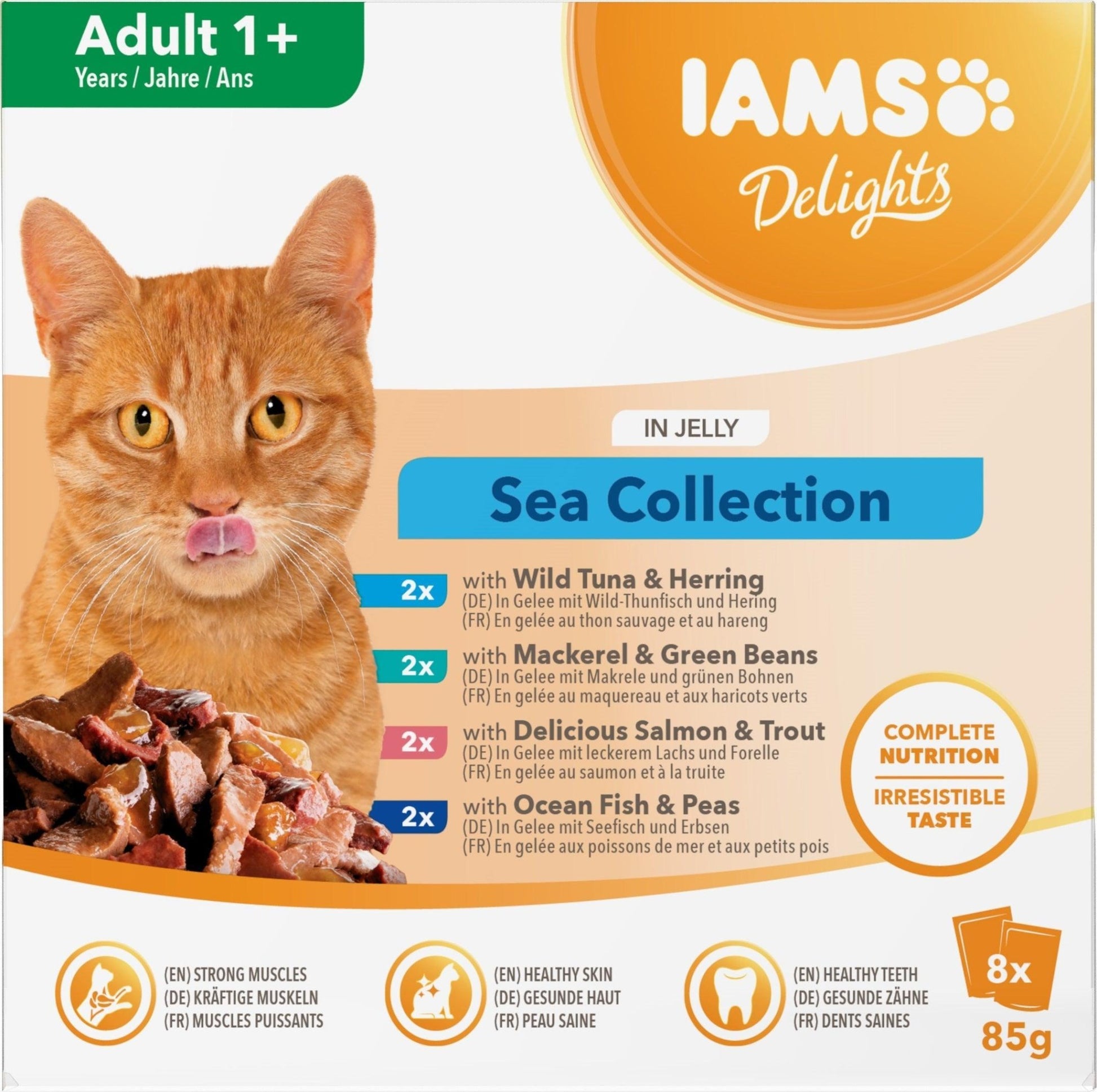 Iams Adult Delight Sea Jelly 8x85g | Luxury Home Accessories | Heulog Glow