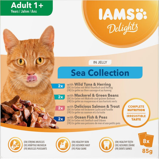 Iams Adult Delight Sea Jelly 8x85g | Luxury Home Accessories | Heulog Glow