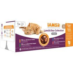 Iams Advanced Nutrition Adult 1+ Years Cat Food Land & Sea Collection In Gravy, 48 x 85g | Luxury Home Accessories | Heulog Glow