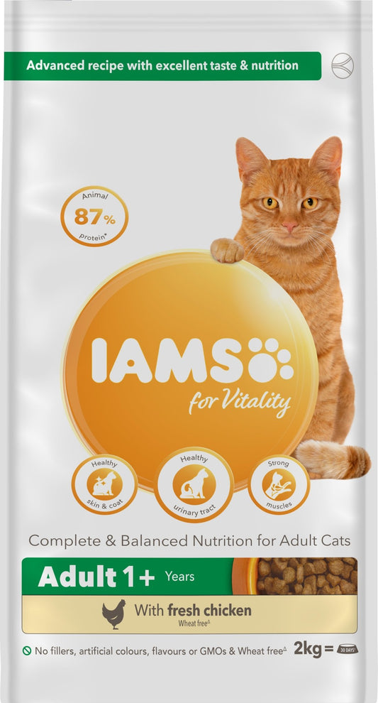 Iams Cat Adult Vitality Chicken 2x2kg | Luxury Home Accessories | Heulog Glow