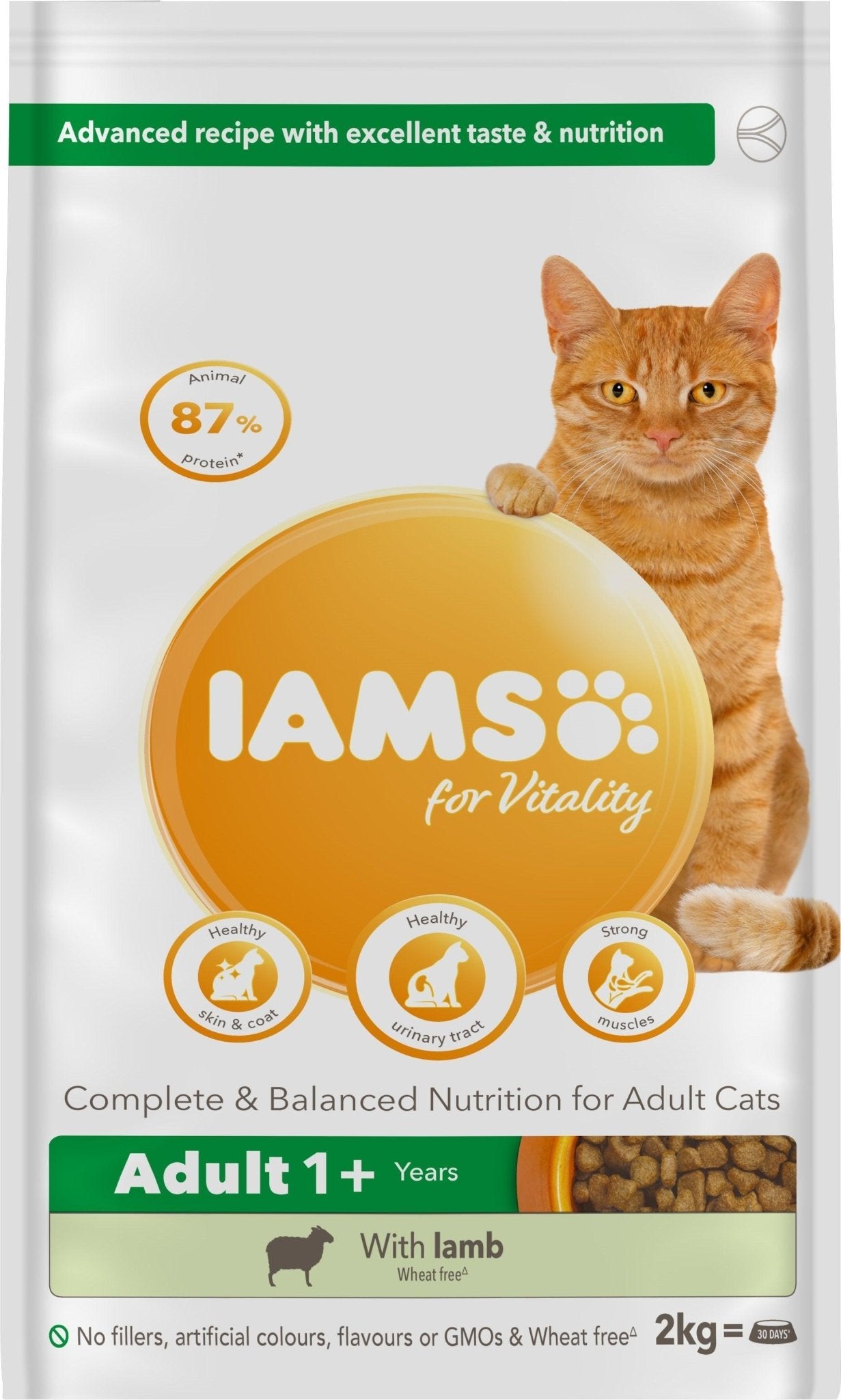 Iams Cat Adult Vitality Lamb 2x2kg | Luxury Home Accessories | Heulog Glow