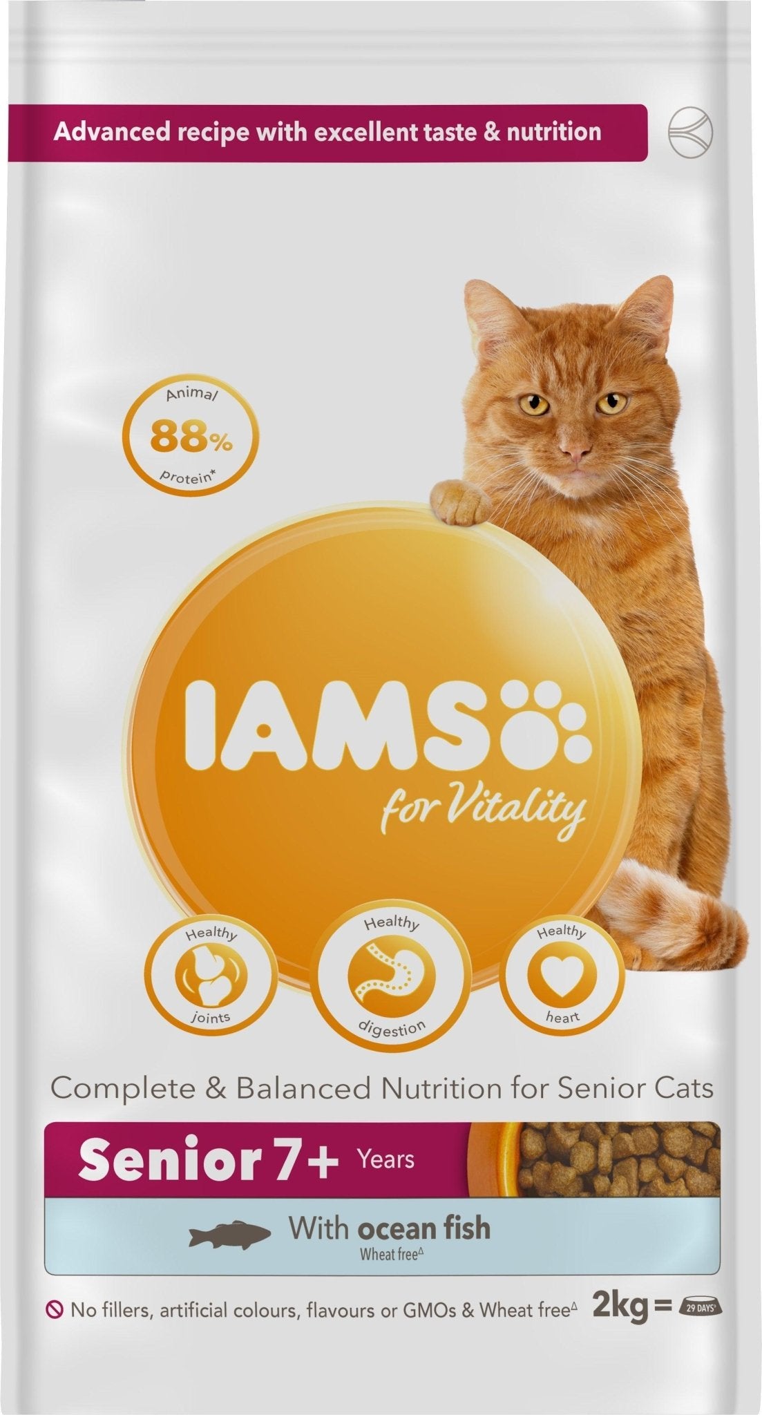 Iams Cat Senior Vitality Ocean Fish2x2kg | Luxury Home Accessories | Heulog Glow