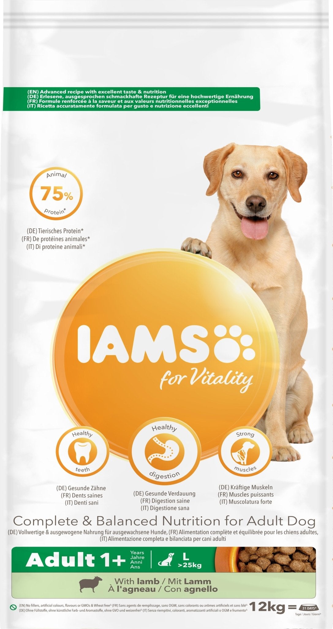 Iams Dog Adult Vitality Large Lamb | Luxury Home Accessories | Heulog Glow