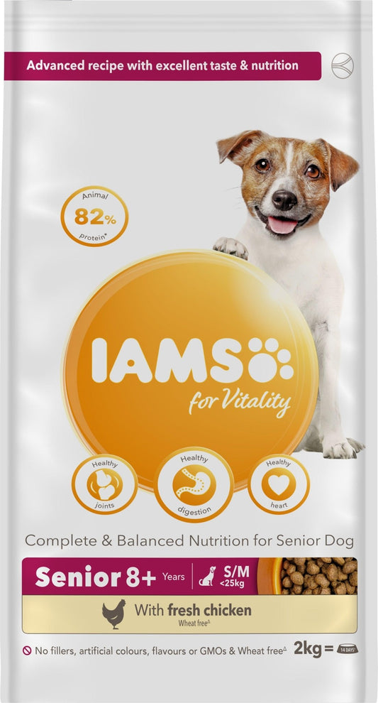 Iams Dog Senior Vitality S/M Chick 2x2kg | Luxury Home Accessories | Heulog Glow
