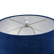 Ice Shadows Table Lamp With Navy Blue Lampshade | Luxury Home Accessories | Heulog Glow