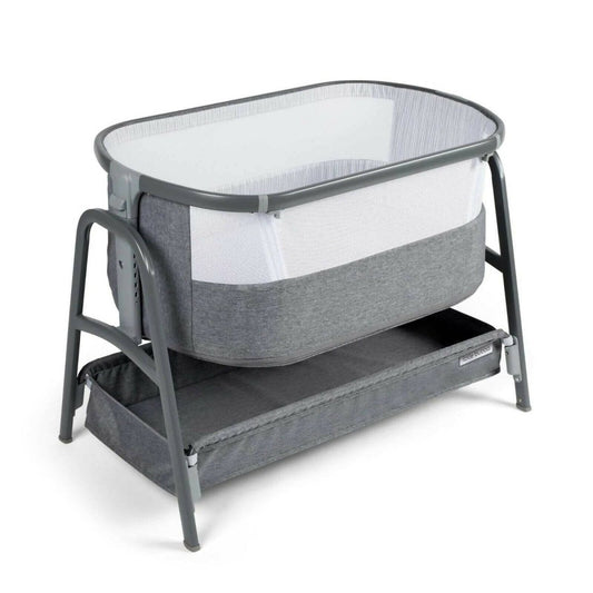 Ickle Bubba Bubba&Me Bedside Crib - Space Grey | Luxury Home Accessories | Heulog Glow