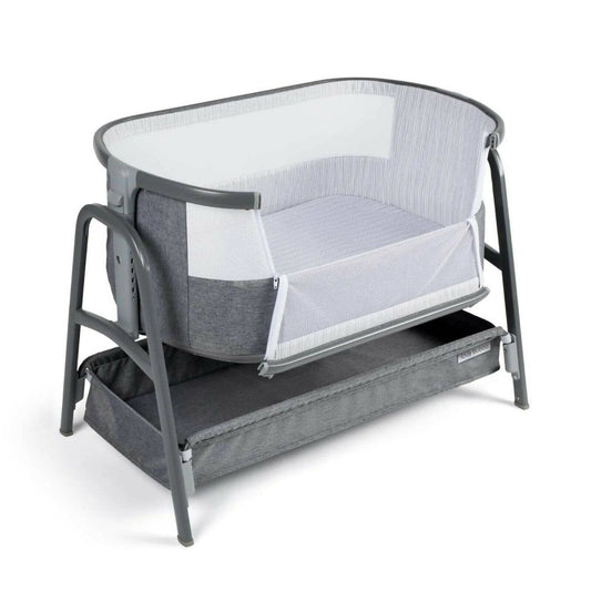 Ickle Bubba Bubba&Me Bedside Crib - Space Grey | Luxury Home Accessories | Heulog Glow