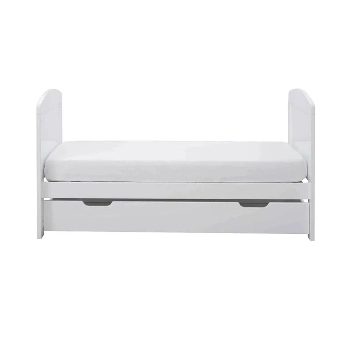 Ickle Bubba Coleby Mini Cot Bed & Under Drawer White - Fibre Mattress | Luxury Home Accessories | Heulog Glow