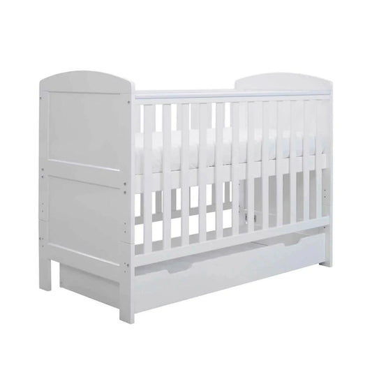 Ickle Bubba Coleby Mini Cot Bed & Under Drawer White - Without Mattress | Luxury Home Accessories | Heulog Glow