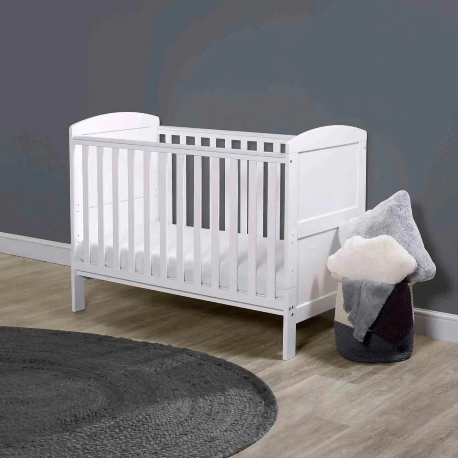 Ickle Bubba Coleby Mini Cot Bed White - Without Mattress | Luxury Home Accessories | Heulog Glow
