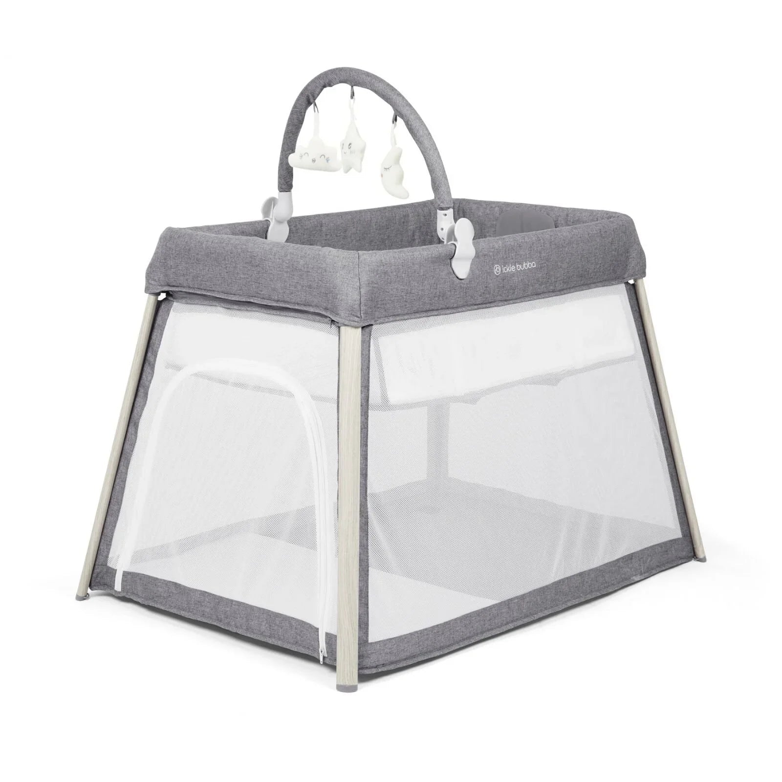 Ickle Bubba Scout 3-in-1 Travel Crib Cot & Playpen - Ash Grey | Luxury Home Accessories | Heulog Glow