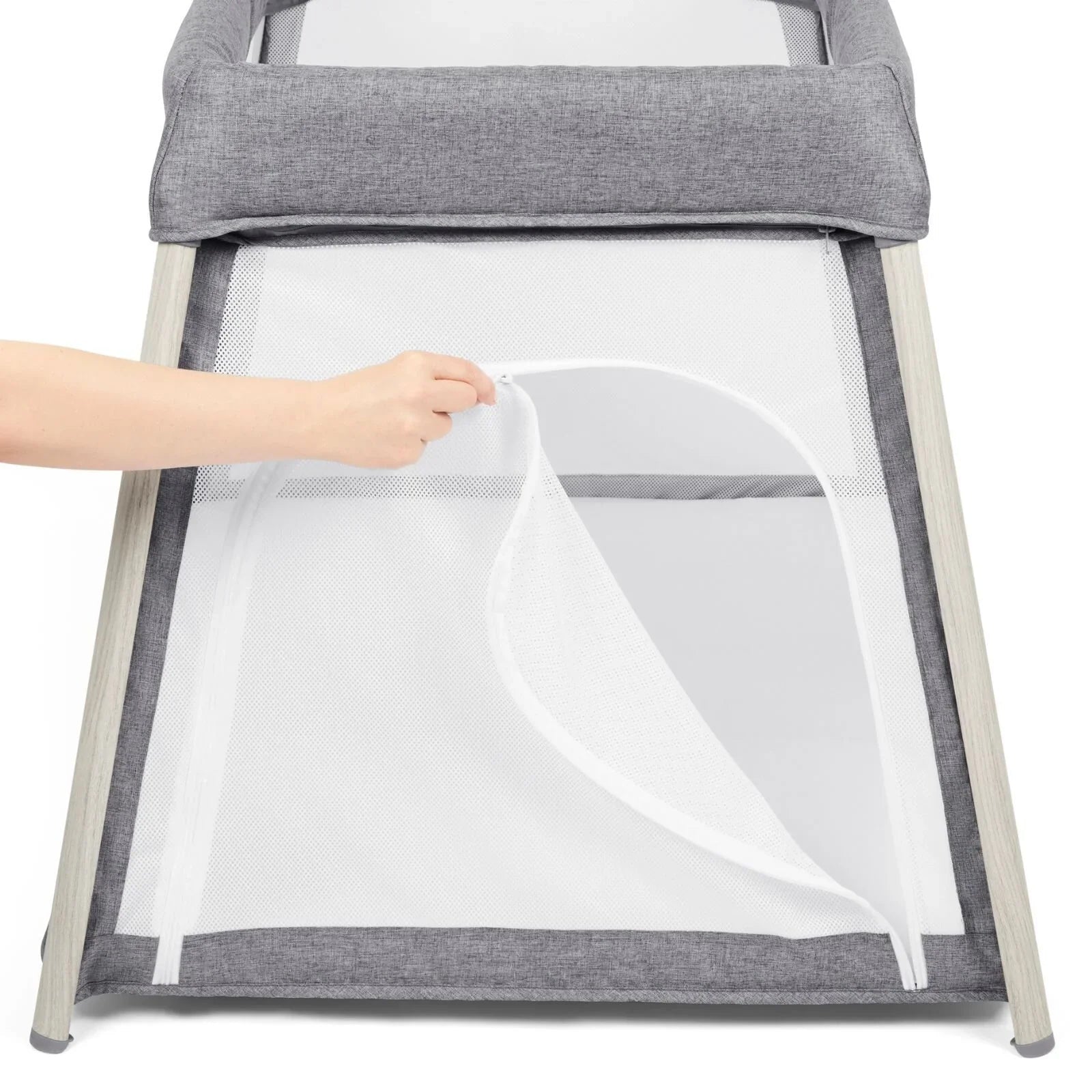 Ickle Bubba Scout 3-in-1 Travel Crib Cot & Playpen - Ash Grey | Luxury Home Accessories | Heulog Glow