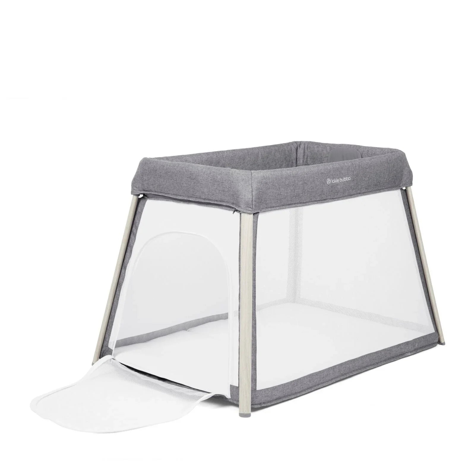 Ickle Bubba Scout 3-in-1 Travel Crib Cot & Playpen - Ash Grey | Luxury Home Accessories | Heulog Glow