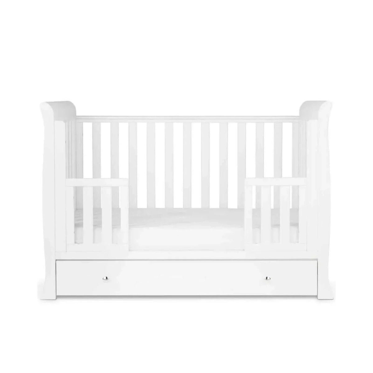 Ickle Bubba Snowdon 4 in 1 Mini 2 Piece Furniture Set White - Premium Pocket Sprung Mattress | Luxury Home Accessories | Heulog Glow