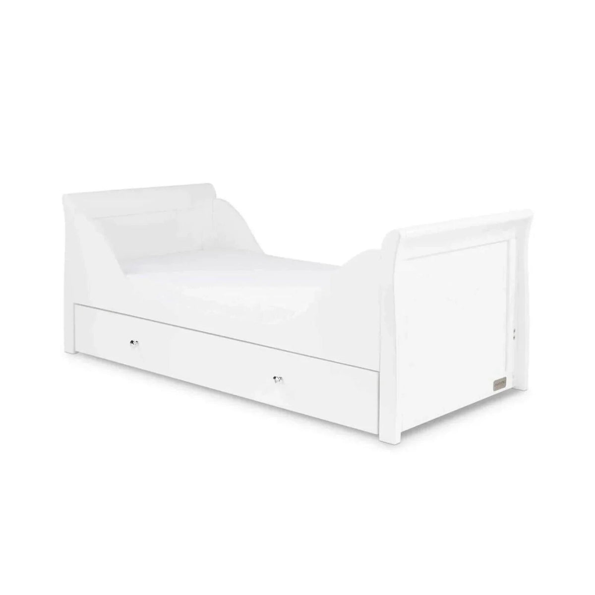 Ickle Bubba Snowdon Classic 2 Piece Furniture Set White - Fibre Mattress | Luxury Home Accessories | Heulog Glow