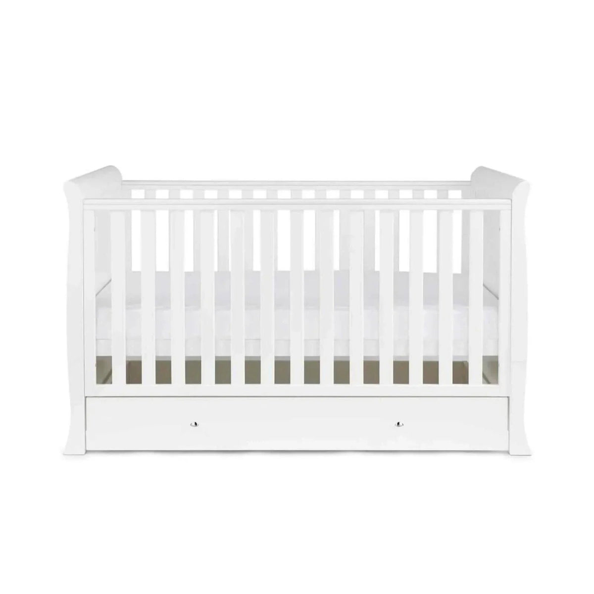 Ickle Bubba Snowdon Classic 2 Piece Furniture Set White - Fibre Mattress | Luxury Home Accessories | Heulog Glow