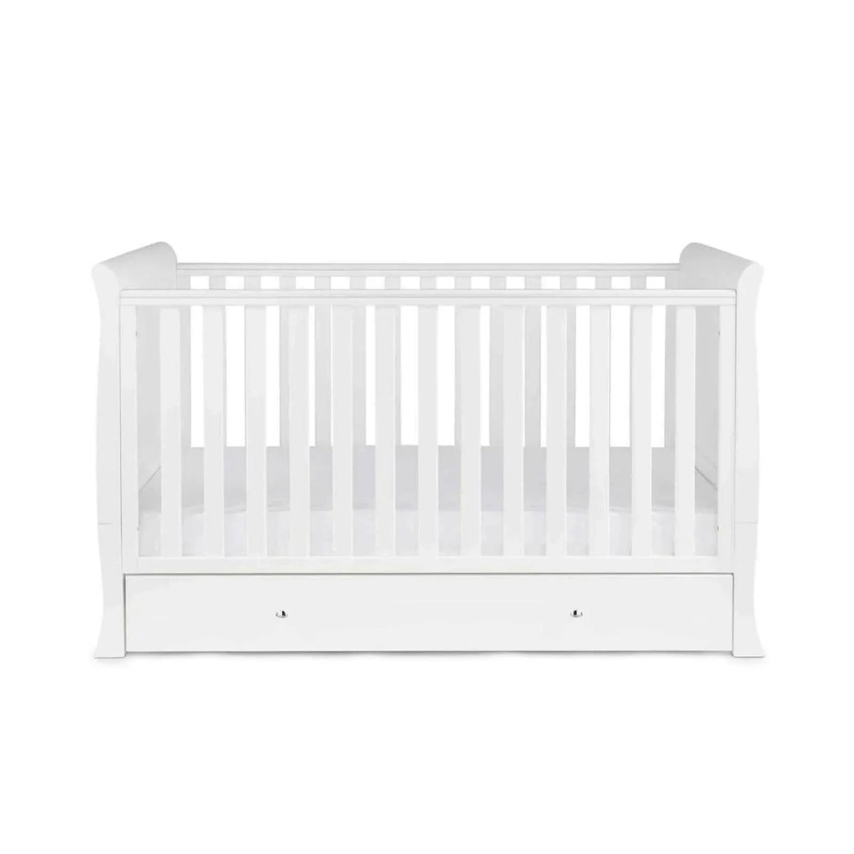 Ickle Bubba Snowdon Classic 2 Piece Furniture Set White - Fibre Mattress | Luxury Home Accessories | Heulog Glow