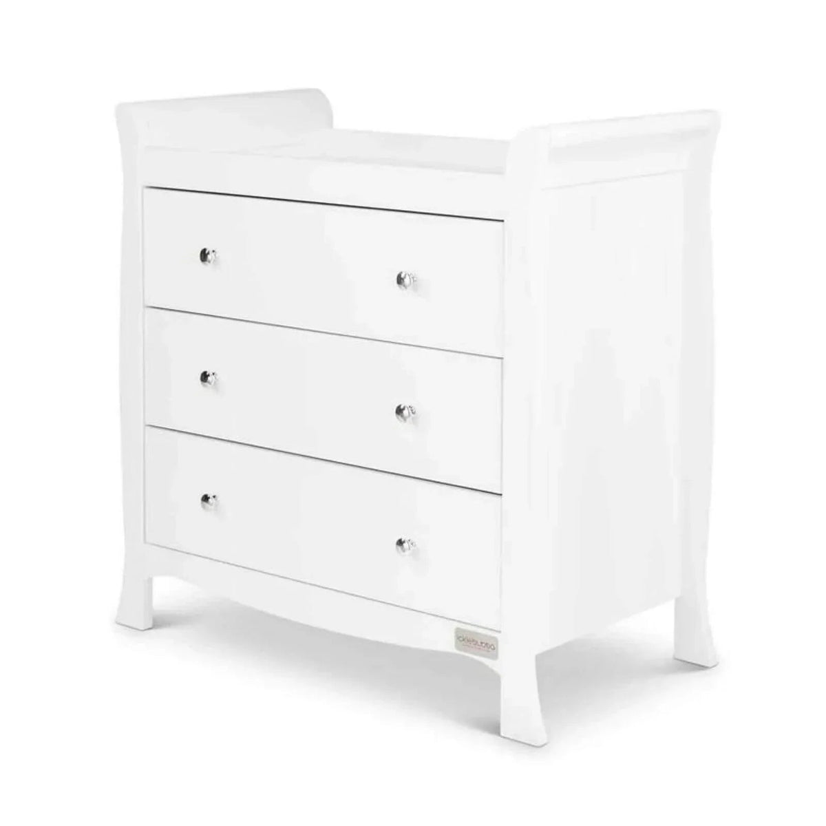 Ickle Bubba Snowdon Classic 2 Piece Furniture Set White - Fibre Mattress | Luxury Home Accessories | Heulog Glow