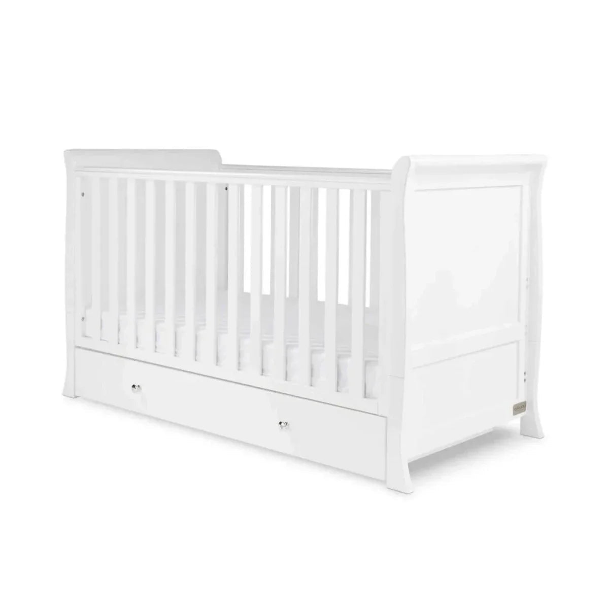 Ickle Bubba Snowdon Classic 3 Piece Furniture Set White - Fibre Mattress | Luxury Home Accessories | Heulog Glow