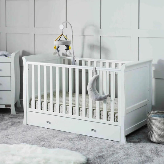Ickle Bubba Snowdon Classic Cot Bed White - Without Mattress | Luxury Home Accessories | Heulog Glow