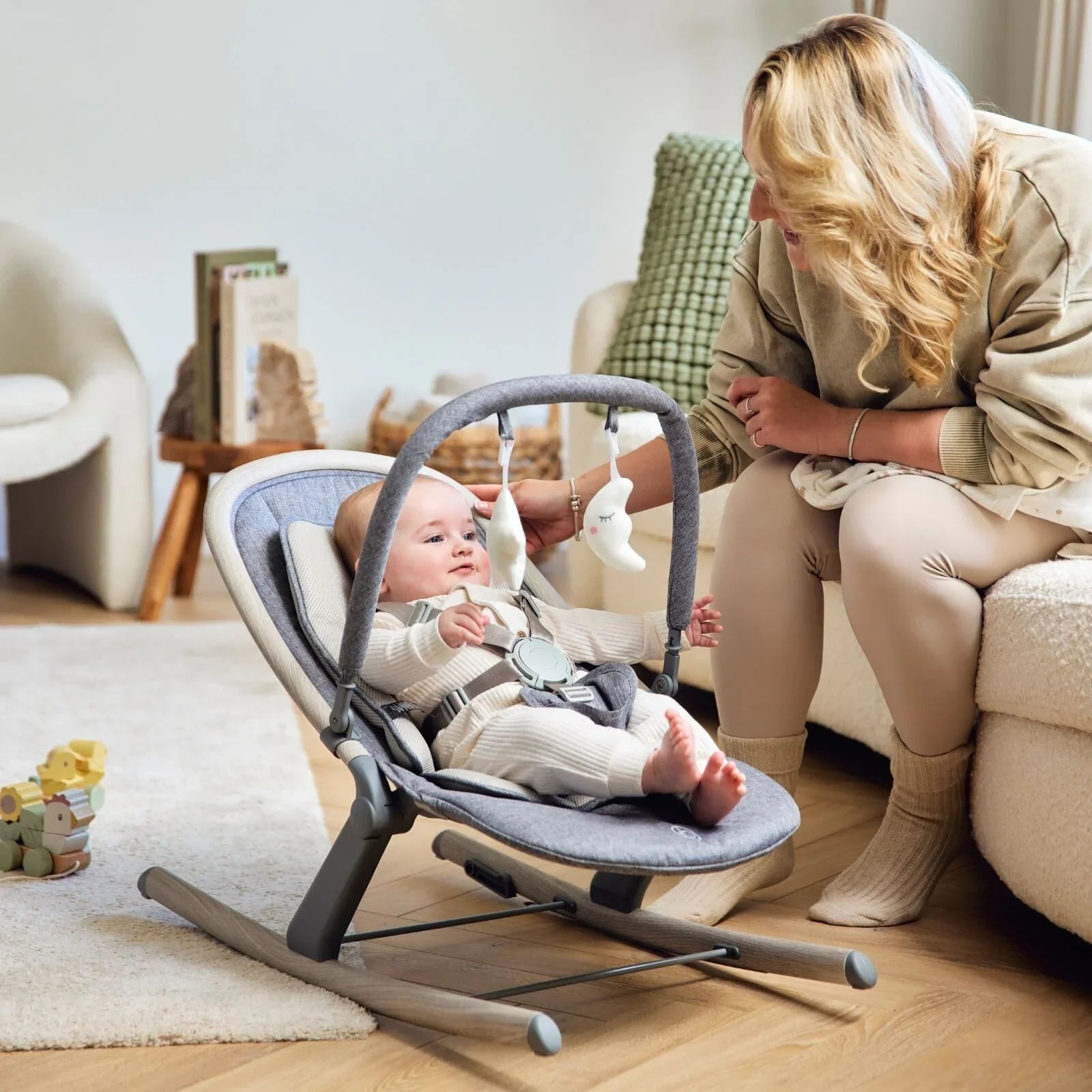 Ickle Bubba Stella Rocker - Grey | Luxury Home Accessories | Heulog Glow