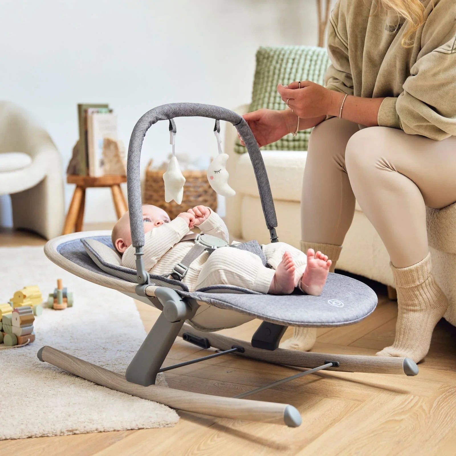 Ickle Bubba Stella Rocker - Grey | Luxury Home Accessories | Heulog Glow