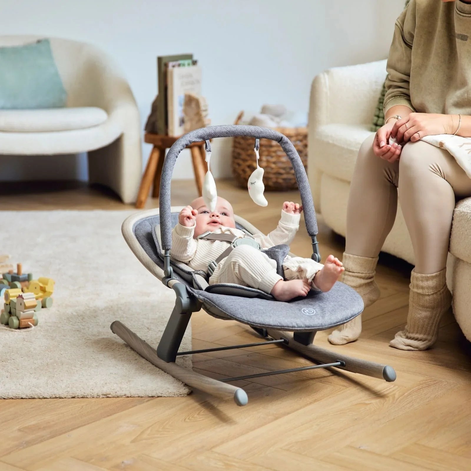 Ickle Bubba Stella Rocker - Grey | Luxury Home Accessories | Heulog Glow