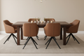 Uppsala Tan Chair - lifestyle around dining table