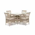 Provence Collection Outdoor 4 Seater Dining Set front view on white background