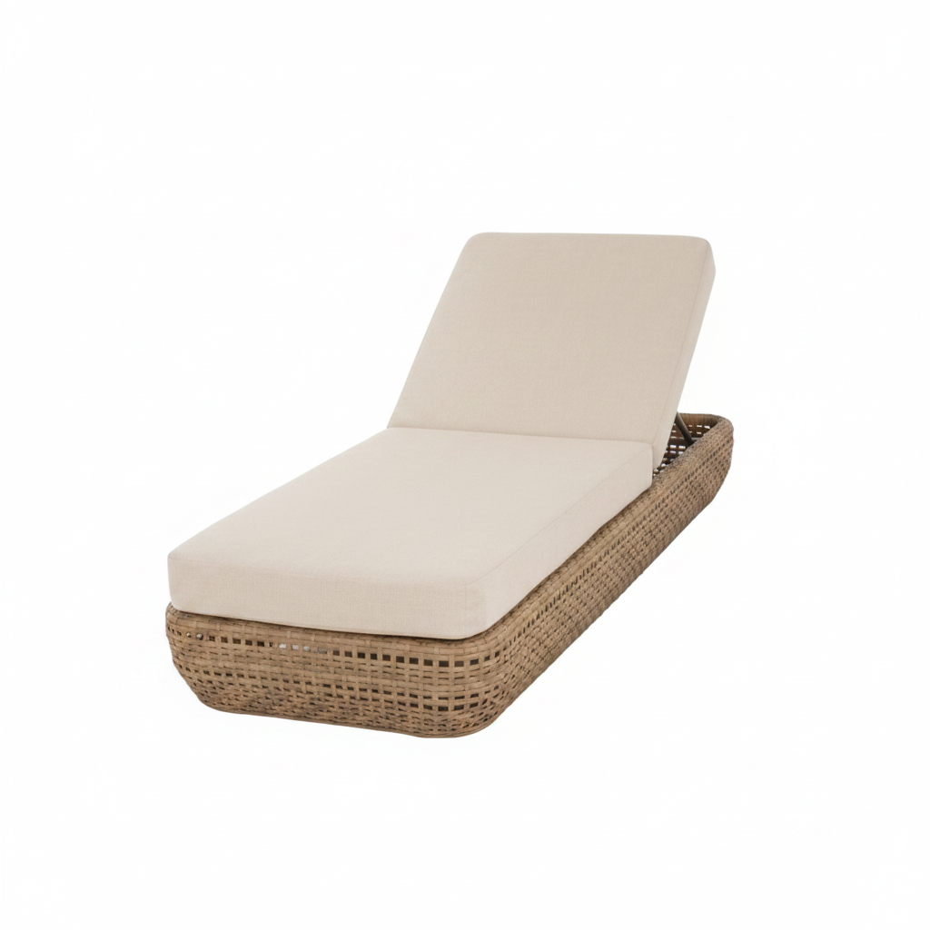 Bloom Collection Outdoor Sunbed front view on white background