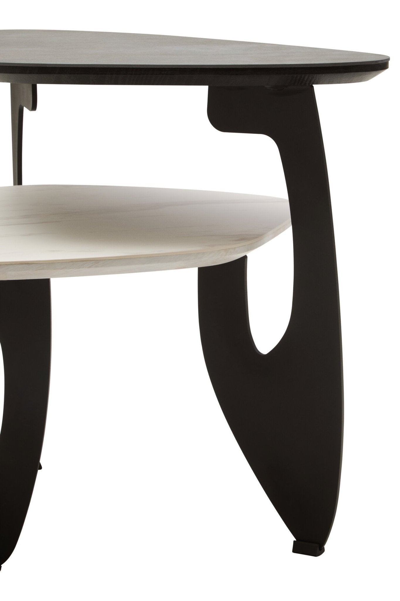 Imperia 2 Tier Small Asymmetrical Ceramic Coffee Table | Luxury Home Accessories | Heulog Glow