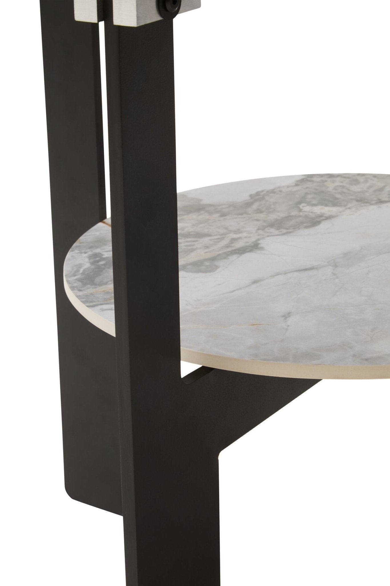 Imperia Round Grey Glass And Ceramic Small Coffee Table | Luxury Home Accessories | Heulog Glow