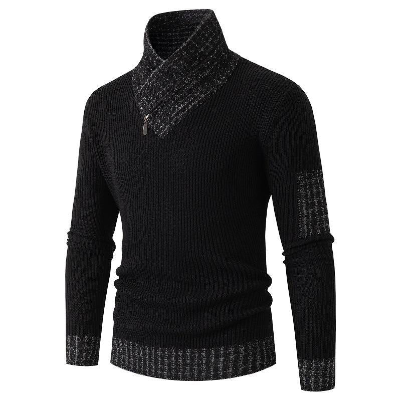 Independent Station Casual Slim Knit Pullover Long-sleeved Scarf Collar Sweater Men's | Luxury Home Accessories | Heulog Glow