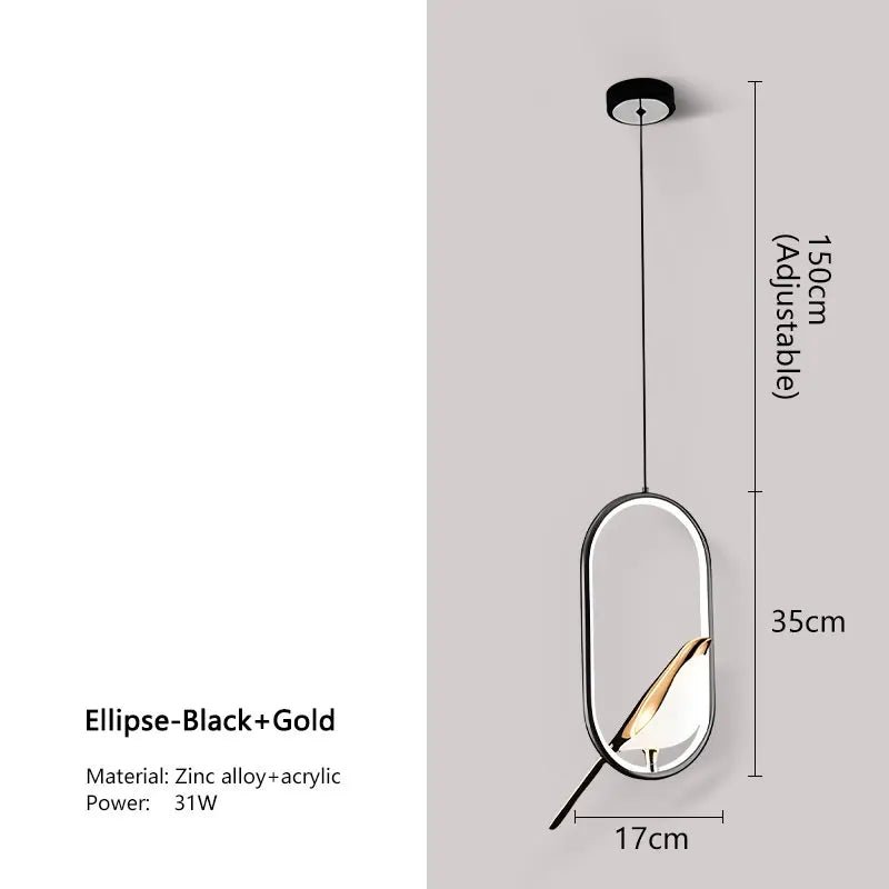 Indoor Hanging Bird LED Cord Pendant Lamps | Luxury Home Accessories | Heulog Glow
