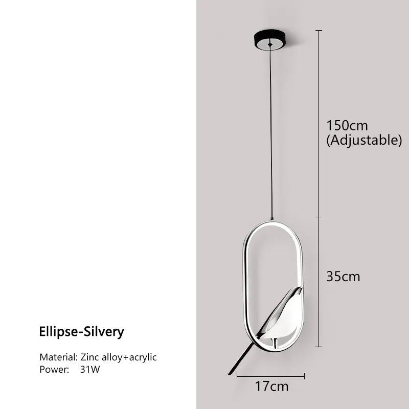 Indoor Hanging Bird LED Cord Pendant Lamps | Luxury Home Accessories | Heulog Glow