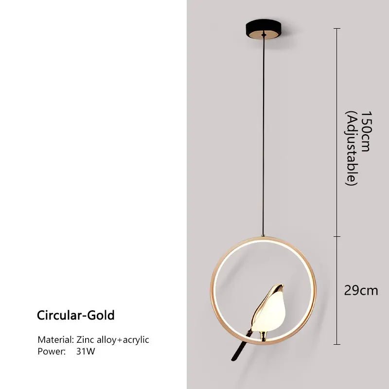 Indoor Hanging Bird LED Cord Pendant Lamps | Luxury Home Accessories | Heulog Glow