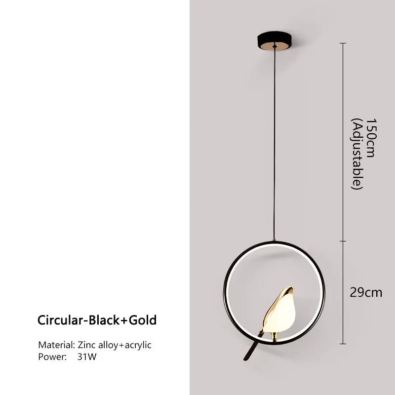 Indoor Hanging Bird LED Cord Pendant Lamps | Luxury Home Accessories | Heulog Glow