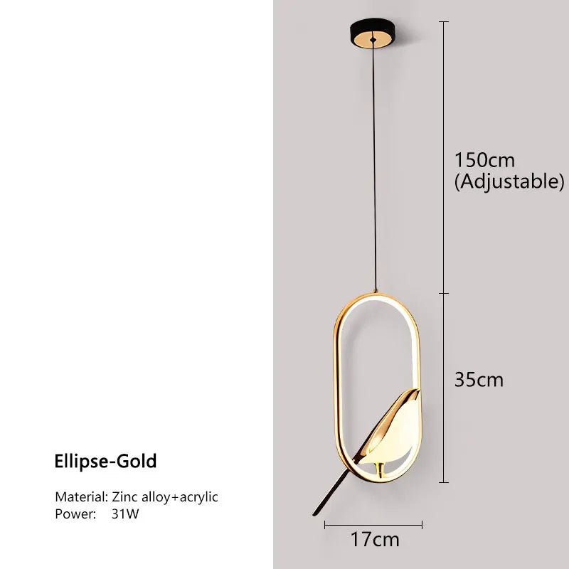 Indoor Hanging Bird LED Cord Pendant Lamps | Luxury Home Accessories | Heulog Glow
