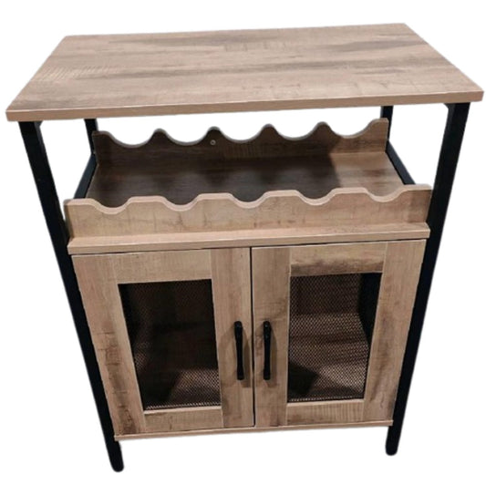 Industrial Kitchen Storage Cabinet for Dining Living Room -Oak