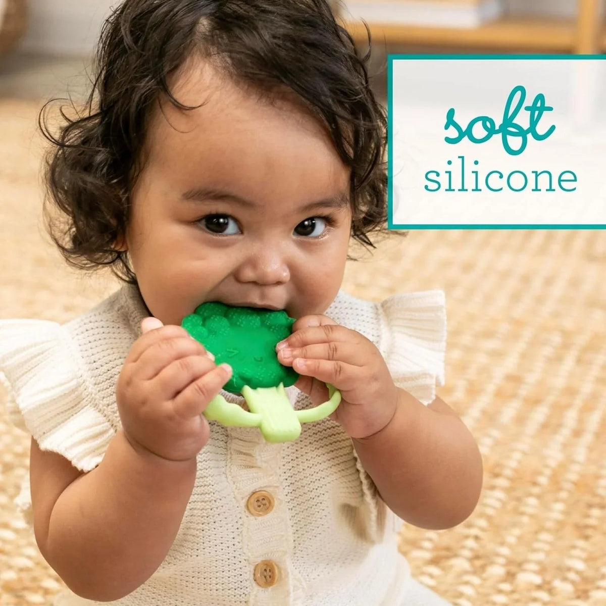 Infantino Lil' Nibbles Teether - Brocolli | Luxury Home Accessories | Heulog Glow