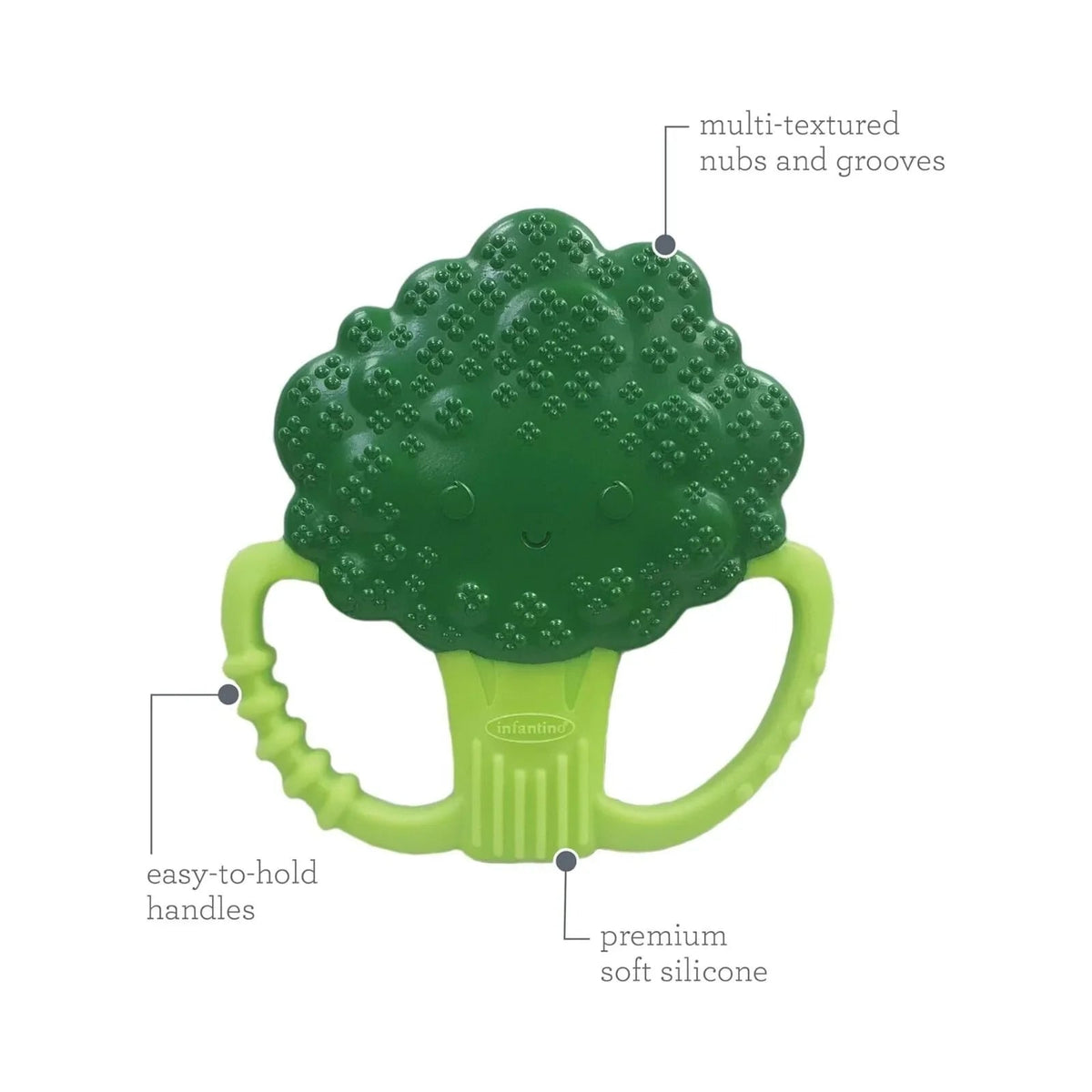 Infantino Lil' Nibbles Teether - Brocolli | Luxury Home Accessories | Heulog Glow