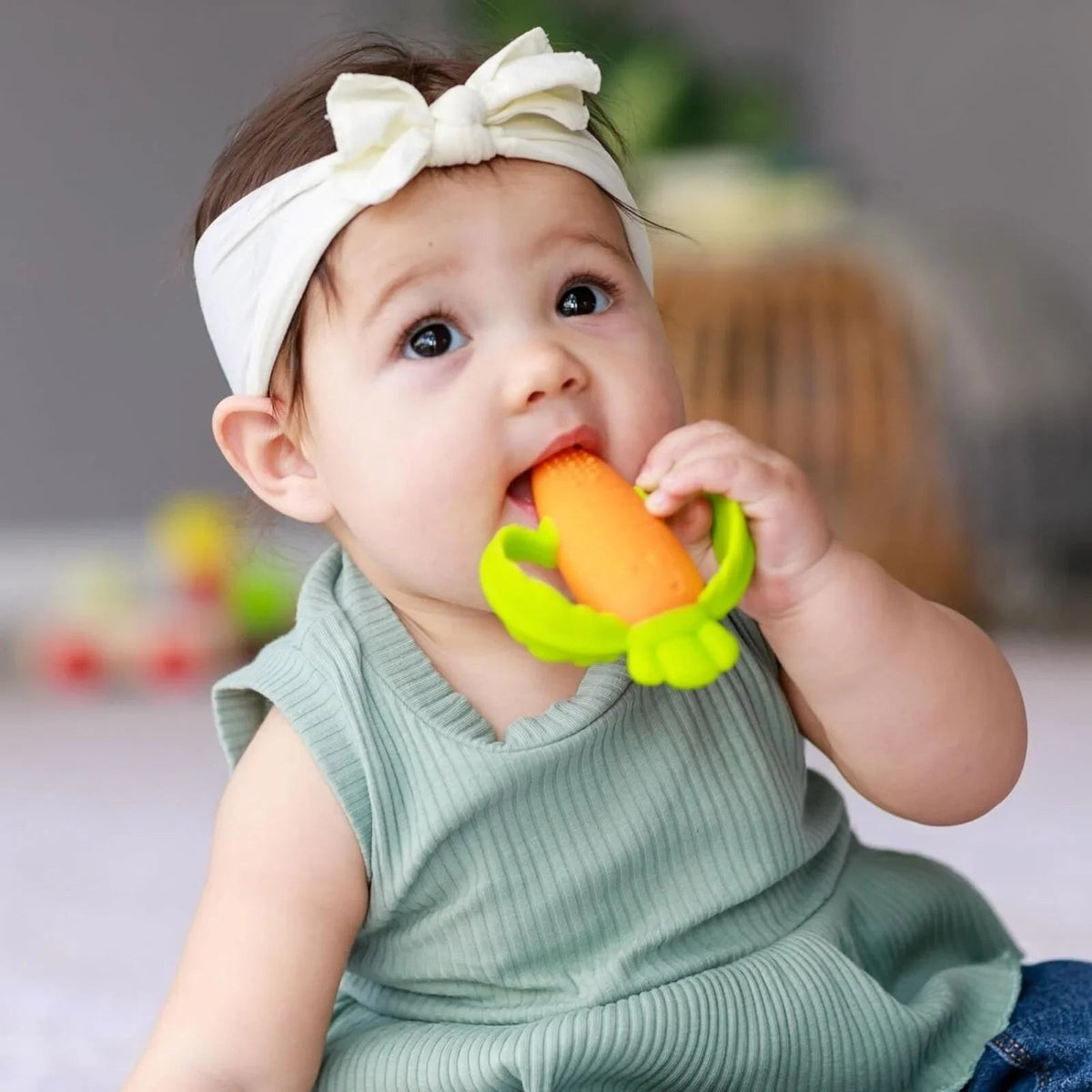 Infantino Lil' Nibbles Teether - Carrot | Luxury Home Accessories | Heulog Glow