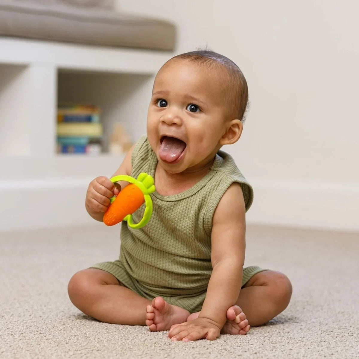 Infantino Lil' Nibbles Teether - Carrot | Luxury Home Accessories | Heulog Glow