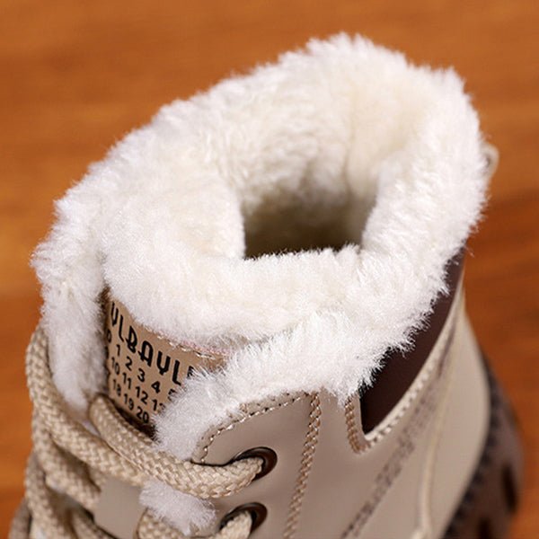 Ins Lace-up Snow Boots Winter Warm Fleece Flat Shoes For Women Fashion Casual Plush Ankle Boot | Luxury Home Accessories | Heulog Glow