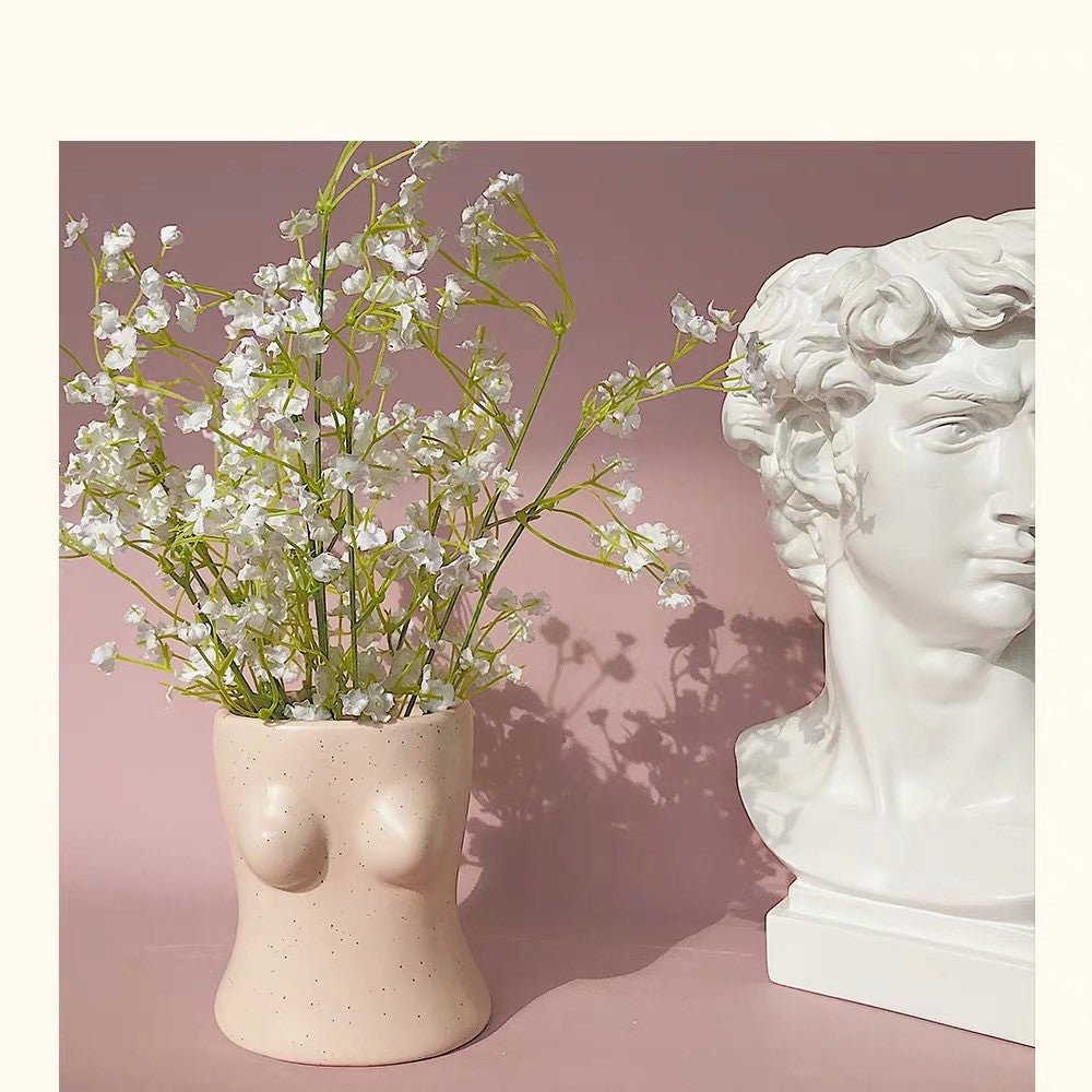 Ins Shape Decoration Creative Human Body Ceramic Vase | Luxury Home Accessories | Heulog Glow