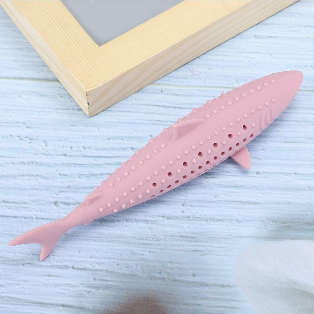 Interactive Cat Fish Shape Chew Toy Silicone Pet Cat Catnip Molar Teeth Cleaning Simulation Fish Shape Training Interactive Toy | Luxury Home Accessories | Heulog Glow
