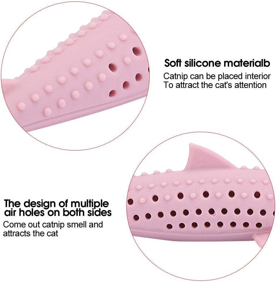 Interactive Cat Fish Shape Chew Toy Silicone Pet Cat Catnip Molar Teeth Cleaning Simulation Fish Shape Training Interactive Toy | Luxury Home Accessories | Heulog Glow