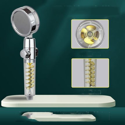 Internet Celebrity Small Waist Supercharged Shower Head Twin-turbo Pressurized Propeller Multifunctional Fan Shower Shower Head | Luxury Home Accessories | Heulog Glow